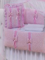 Kit Mini Berço 10 Peças 100% Algodão Para Bebe Menino Menina