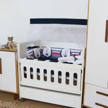 Kit Mini Berço 10 Peças Menina Menino com Trança Sublimado Light