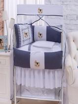 Kit Mini Berço 10pçs Menino 100% Algodão Duas Lateral Menina
