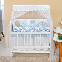 Kit Mini Berço 12 peças Saia de Berço Menino Dino Baby