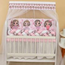 Kit Mini Berço 13 Peças Enxoval Bebê Menina Amiguinhas