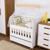 Kit Mini Berço Bebê Menino Floresta Bege 10 Peças Trança Protetor Mini Bebe Enxoval Completo Kit Mini Berço Bebê Menino Floresta Bege 10 Peças Trança Protetor Mini Bebe Enxoval Completo