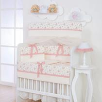 Kit Mini Berço Bordado 8 Peças Floral Luxo Amarilys