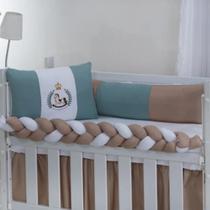 Kit Mini Berço Classic Menina Menino 06 Peças Com Saia Estampado Completo