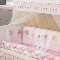 Kit Mini Berço com 12 peças Saia de Berço Bebê Menina Bailarina