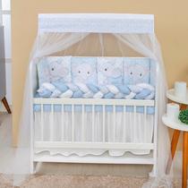 Kit Mini Berço com 12 peças Saia de Berço Bebê Menino
