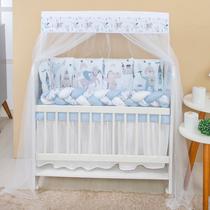Kit Mini Berço com 12 peças Saia de Berço Bebê Menino Principe