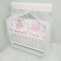 Kit Mini Berço com 12 peças Saia de Berço Menina Amigas Balanço