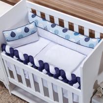 Kit Mini Berço Light 09 Peças Balone Marinho Kit Mini Berço Light 09 Peças Balone Marinho