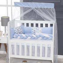 Kit Mini Berço Menina Menino 5 Peças Com Saia