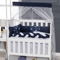 Kit Mini Berço Menina Menino 9 Peças Com Saia