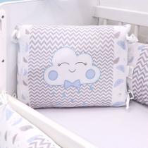Kit Mini Berço Menino Nuvem Azul 06 Peças Kit Mini Berço Menino Nuvem Azul 06 Peças