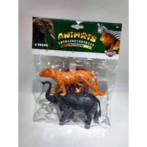 Kit Mini Bicho Plastico Selva 2 Peças Toyng Kit Mini Bicho Plastico Selva 2 Peças Toyng