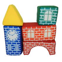 Kit mini bloco em espuma e revestido em tecido 12 peças - britoys - 20