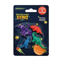 Kit Mini Borrachas Dinossauro Leo&Leo - Cores Sortidas - AM/LAR/VERD/VERM