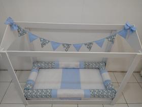 Kit Mini Cama Montessoriano 6 peças Triângulo Azul Bebê Kit Mini Cama Montessoriano 6 peças Triângulo Azul Bebê