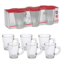Kit Mini Caneca De Vidro Transparente Café Expresso Lisa 6 Unidades - 70ml - Hauskraft Kit Mini Caneca De Vidro Transparente Café Expresso Lisa 6 Unidades - 70ml - Hauskraft