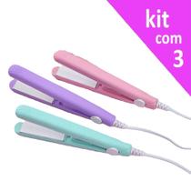 Kit Mini Chapinha Prancha Portatil Bivolt (3 peças) - RPC