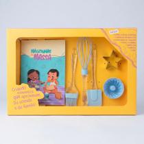 Kit Mini Chef Infantil Mãozinhas na Massa com Livro de Receitas
