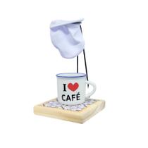 Kit Mini Coador Café + Mini Xícara Café Porcelana Sortidos Kit Mini Coador Café + Mini Xícara Café Porcelana Sortidos