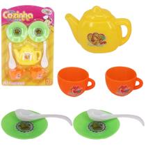 Kit Mini Cozinha Infantil Colorida Com Bule E Xícaras Wellkids 7 Peças Brinquedo Menina e Menino Kit Mini Cozinha Infantil Colorida Com Bule E Xícaras Wellkids 7 Peças Brinquedo Menina e Menino