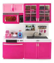Kit Mini Cozinha Infantil Completa Brinquedo Pia Armário