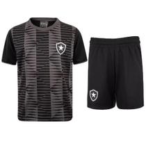 Kit Mini Craque Toy Camiseta e Bermuda Botafogo - Preto/Cinza Kit Mini Craque Toy Camiseta e Bermuda Botafogo - Preto/Cinza