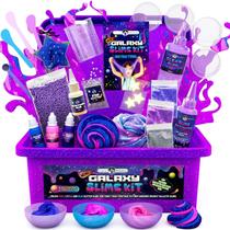 Kit Mini de Slime Galaxia Original Stationery 22 Piezas con Brillo en la Oscuridad