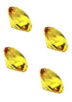 Kit Mini Diamante Peso De Papel Amarelo Com 4 Unidades