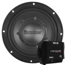 Kit Mini Digital Módulo Stetsom IR400.1 400W 1 Canal 2 Ohms Subwoofer 8 Bomber Slim 200W Grave