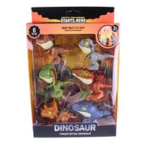 Kit Mini Dinossauros Morde Dedo Articulados Colecionaveis 4, 6, 8 ou 12 Unidades