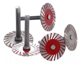 Kit Mini Disco Diamantado 40mm Serra Corte de Granito Mármore Porcelanatos Parafusadeira Micro Retifica
