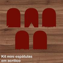 Kit Mini Espátulas de Acrílico - 5 Unidades Kit Mini Espátulas de Acrílico - 5 Unidades