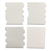 Kit mini espatulas decorativas com 4 pecas - branco