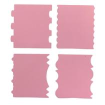 Kit Mini Espátulas Decorativas Com 4 Peças - Rosa