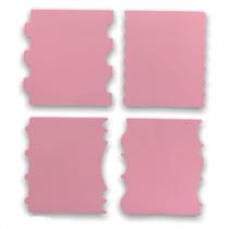 Kit mini espatulas decorativas com 4 pecas - rosa