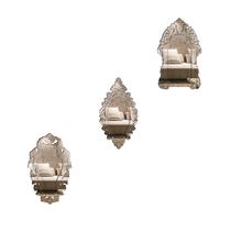 Kit Mini Espelhos Decorativos Venezianos Pegui Bari 3 Peças Kit Mini Espelhos Decorativos Venezianos Pegui Bari 3 Peças