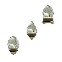 Kit Mini Espelhos Decorativos venezianos Pegui Bari 3 peças