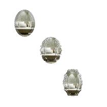 Kit Mini Espelhos Decorativos venezianos Pegui Liguria 3 pçs