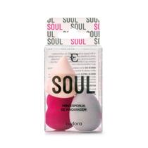 Kit Mini Esponjas de Maquiagem Eudora Soul Kit Mini Esponjas de Maquiagem Eudora Soul