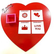 Kit Mini Estêncil com Cortador - Coroa, Coração, Love You, Flor - Nº 524 - D250428 Kit Mini Estêncil com Cortador - Coroa, Coração, Love You, Flor - Nº 524 - D250428