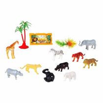 Kit Mini Figuras - Coleção Zoo Animal - Animais Selvagens - Polibrinq