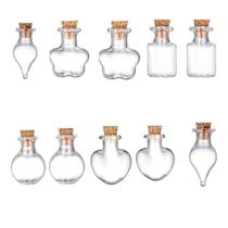 Kit Mini Frascos de plástico 3cm 5 Estilos para Casamentos, Festas e Artesanato