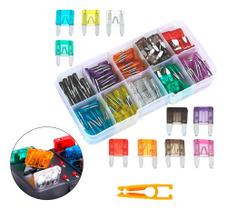 Kit Mini Fusível Automotivo 10 Modelos 120 Peças Kit Mini Fusível Automotivo 10 Modelos 120 Peças