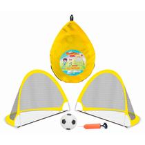 Kit Mini Gols Flexíveis Com Bola E Bombinha Trave Futebol Kit Mini Gols Flexíveis Com Bola E Bombinha Trave Futebol