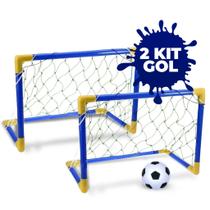 Kit Mini Golzinho Trave Futebol Rede e Bola Brinquedos para Menino