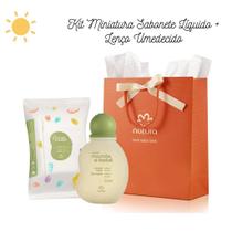 Kit Mini Higiene do Bebê Sabonete Liquido 50ml e Lenço 16 folhas