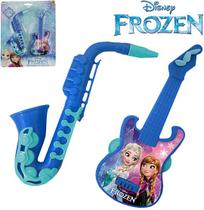 Kit mini instrumento musical infantil com 2 pecas frozen disney