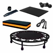 Kit Mini Jump+Colchonete + Corda + Caneleira5 + Step+ Halter