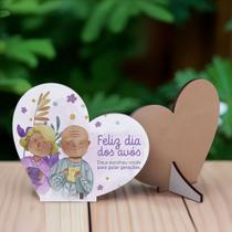 Kit Mini Lembrancinha Formato Coração Especial Dia dos Avós em MDF Kit Mini Lembrancinha Formato Coração Especial Dia dos Avós em MDF
